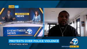 Pastor Eddie Anderson, LA Voice Organizer, appears on KABC to discuss George Floyd Protests